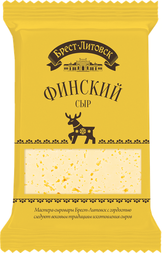 Сыр полутвердый БРЕСТ-ЛИТОВСК Финский 45%, без змж, 200г, детальное фото