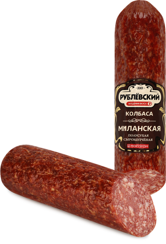 Колбаса сырокопченая РУБЛЕВСКИЕ КОЛБАСЫ Миланская, 270г, вид