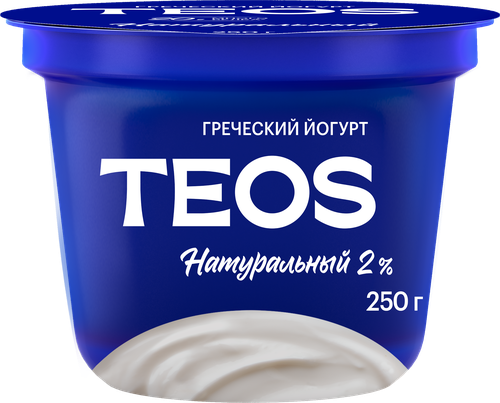 Йогурт TEOS Греческий 2%, без змж, 250г, детальное фото