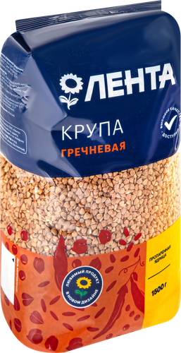 Крупа гречневая ЛЕНТА быстроразваривающаяся, 1,5кг, вид