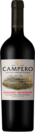 Вино CAMPERO Каберне Совиньон красное сухое, 0.75л, вид
