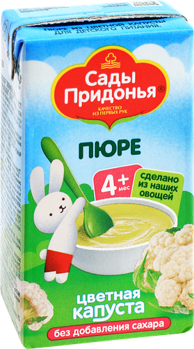Пюре овощное САДЫ ПРИДОНЬЯ Цветная капуста, с 4 месяцев, 125г, детальное фото