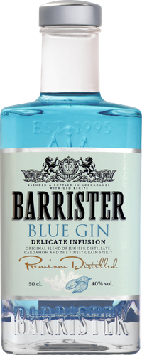 Джин BARRISTER Blue дистиллированный 40%, 0.5л, картинка