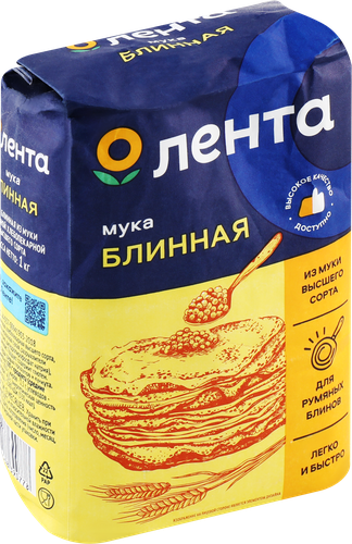 Мука блинная ЛЕНТА высший сорт, 1кг, детальное фото