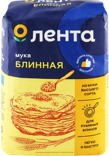 Мука блинная ЛЕНТА высший сорт, 1кг, детальное фото