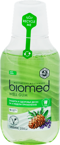 Ополаскиватель для полости рта BIOMED Well gum, 250мл, вид