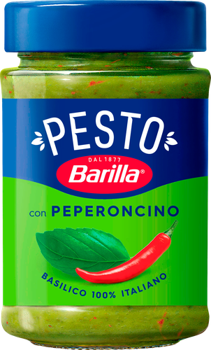 Соус BARILLA Pesto Basilico e Peperoncino, с базиликом и перцем Чили, 195г, фото