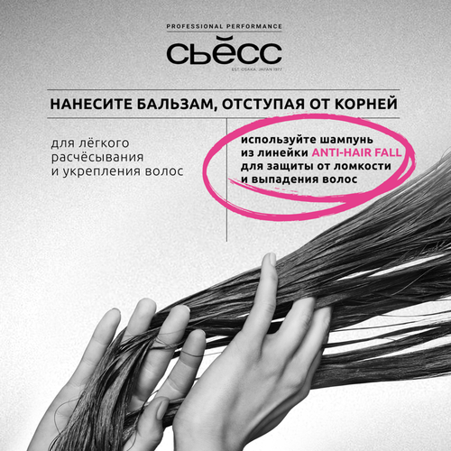 Бальзам для тонких, склонных к выпадению волос СЬĔСС Anti-Hairfall, 450мл, детальное фото