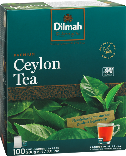 Чай черный DILMAH Цейлонский, 100пак, вид