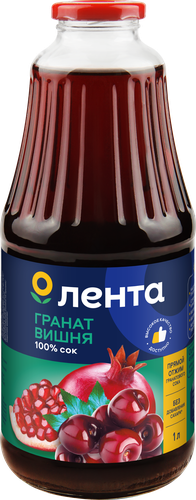 Сок ЛЕНТА Гранат и вишня восстановленный, 1л, картинка