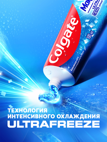 Зубная паста COLGATE Макс Фреш Взрывная мята с освежающими кристаллами для свежего дыхания и защиты от кариеса, 100мл, крупный план