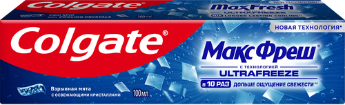 Зубная паста COLGATE Макс Фреш Взрывная мята с освежающими кристаллами для свежего дыхания и защиты от кариеса, 100мл, фото