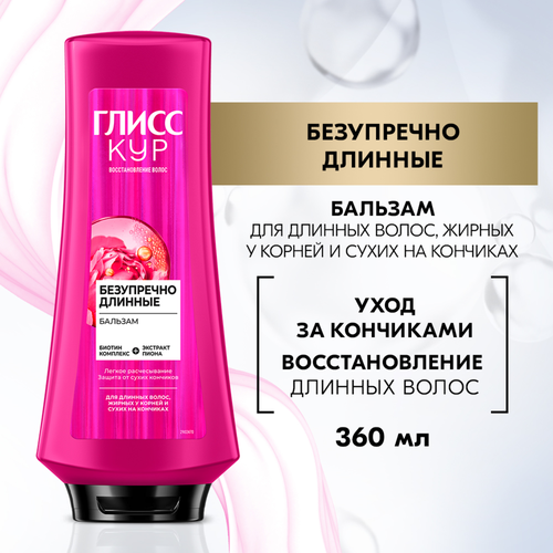 Бальзам для волос ГЛИСС КУР Безупречно длинные, 360мл, изображение