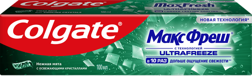 Зубная паста COLGATE Макс Фреш Нежная мята с освежающими кристаллами для свежего дыхания и защиты от кариеса, 100мл, картинка