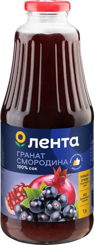 Сок ЛЕНТА Гранат, черная смородина восстановленный, 1л, картинка