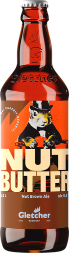 Напиток пивной темный GLETCHER Nut butter нефильрованный пастеризованный осветленный, 5,5%, 0.5л, картинка