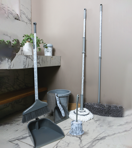 Швабра HOMECLUB Mineral, с телескопической ручкой 68-120см, микрофибра Арт. HP0450, вид
