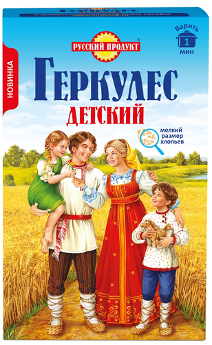Хлопья овсяные РУССКИЙ ПРОДУКТ Геркулес Детский, 350г, фотография