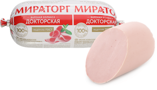 Колбаса вареная МИРАТОРГ Докторская, 470г, вид