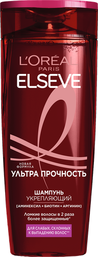 Шампунь для слабых, склонных к выпадению волос ELSEVE Ультрапрочность укрепляющий, 400мл, детальное фото