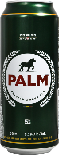 Пиво темное PALM фильтрованное пастеризованное, 5,2%, ж/б, 0.5л, фотография