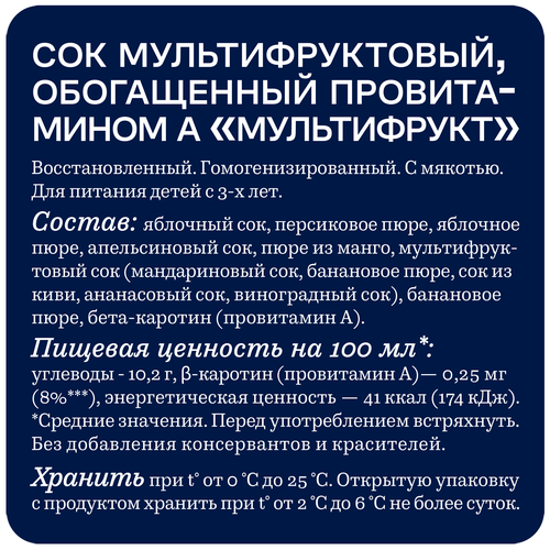 Сок RICH Мультифрукт, 1л, картинка
