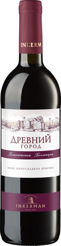 Вино INKERMAN Древний Город красное полусладкое, 0.75л, изображение