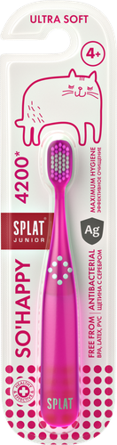 Зубная щетка детская SPLAT Junior Ultra 4200 с ионами серебра, крупный план