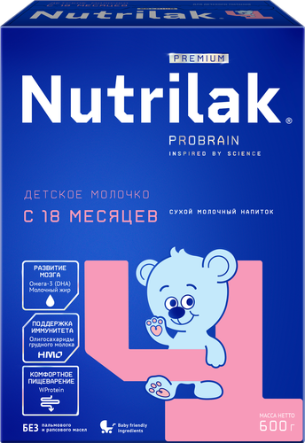 Напиток молочный NUTRILAK Premium 4, c 18 месяцев, 600г, детальное фото
