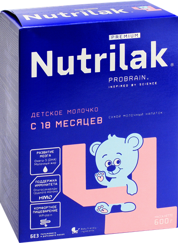 Напиток молочный NUTRILAK Premium 4, c 18 месяцев, 600г, фото