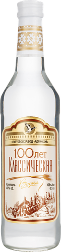 Водка 100 ЛЕТ КЛАССИЧЕСКАЯ 40%, 0.5л