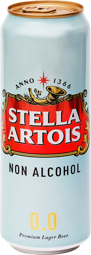 Пиво светлое безалкогольное STELLA ARTOIS пастеризованное, не более 0,5%, 0.45л, картинка