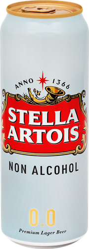 Пиво светлое безалкогольное STELLA ARTOIS пастеризованное, не более 0,5%, 0.45л, детальное фото