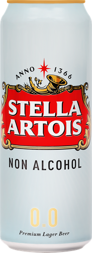 Пиво светлое безалкогольное STELLA ARTOIS пастеризованное, не более 0,5%, 0.45л, изображение