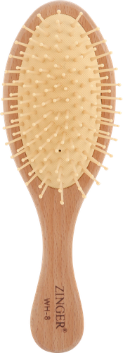 Расческа массажная ZINGER c пластиковыми зубьями, Арт. WH8 Wooden look Plastic Pins, изображение