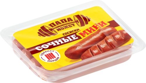 Сосиски ПАПА МОЖЕТ Сочные мини, 140г, изображение