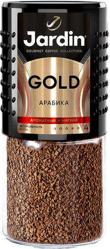 Кофе растворимый JARDIN Gold натуральный сублимированный, 190г, вид