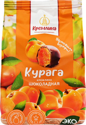 Конфеты КРЕМЛИНА Курага шоколадная, 190г, вид