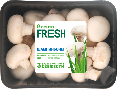 Шампиньоны ЛЕНТА FRESH, 400г, фото