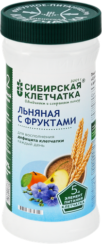 Клетчатка СИБИРСКАЯ КЛЕТЧАТКА Льняная с фруктами, 280г, детальное фото
