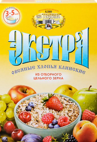 Хлопья овсяные КЛИНСКИЕ Экстра №2, 500г, вид