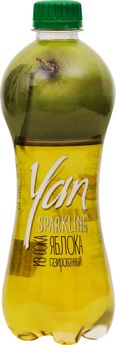 Напиток сокосодержащий YAN Sparkling яблочный газированный, 0.47л, фото