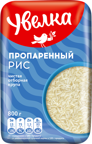 Рис длиннозерный УВЕЛКА пропаренный, 800г, картинка
