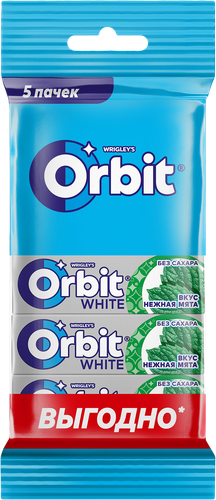 Жевательная резинка ORBIT Нежная мята, 13,6г, детальное фото