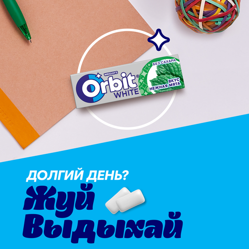 Жевательная резинка ORBIT Нежная мята, 13,6г, фотография