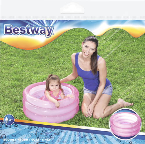 Бассейн надувной детский BESTWAY 43л 70x70x30см, от 2 лет, Арт. 51033, вид
