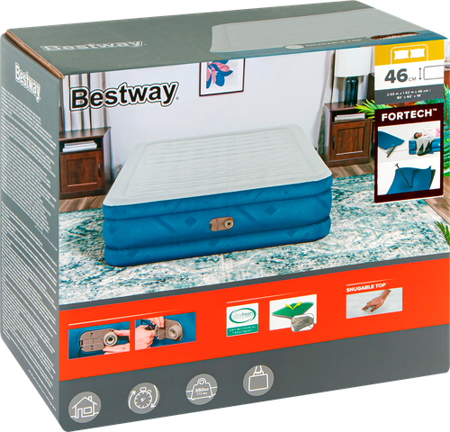 Кровать надувная BESTWAY Snugable Top Fortech 203х152х46см, Арт. 69075, фотография
