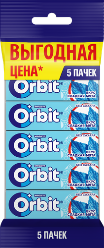 Жевательная резинка ORBIT Сладкая мята, 13,6г, картинка
