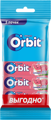 Жевательная резинка ORBIT Сочный арбуз, 13,6г, изображение