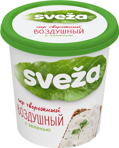 Сыр творожный САВУШКИН ПРОДУКТ Воздушный с зеленью 60%, без змж, 150г, детальное фото